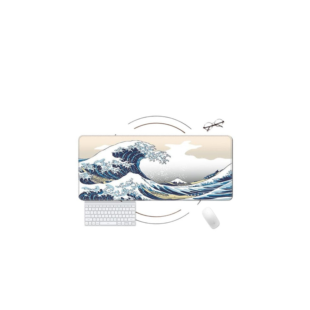 Gaming Mouse Pad Keyboard Desk Mat 90X40 Cm Japan Wave 962125870428