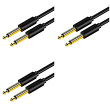 3st 6,5 mm Jack Audiokabel PVC 6,35 Jack Hane Till Hane Aux-Kabel för Gitarrmixerförstärkare Bas 6,35 mm, 1,5 Meter