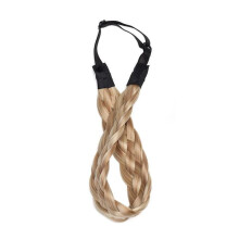 Thick Braided Elastic Hair Band for Women Ash Blonde