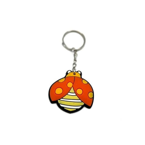 Ladybug keychain yellow colorful cute
