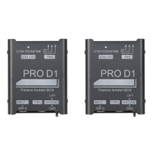 2X New PRO D1 Audio Isolator, Audio Current Eliminator, XLR 6.5 Isolator, Mixer Microphone Common Ground Filter