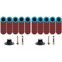 80 Pcs Quick Change Discs Set, 2 Inch A/O Sanding Discs with 1/4 Inch Holder, Surface Conditioning Discs for Grinder