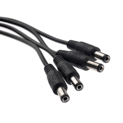 CCTV DC rozbočovací kabel 40 cm 1 samice na 4 samce, černý 2