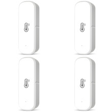 4X ZigBee Feuchtigkeits- und Temperatursensor Hygrometer Thermometer Fernüberwachung und Alarme Home