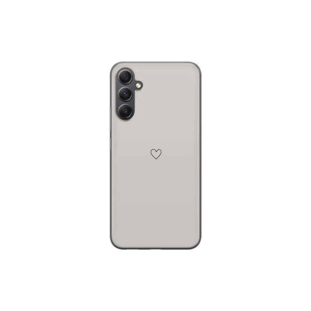 Samsung Galaxy S23 Fe Transparent Case Heart Design 962125876338