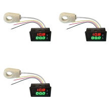 3X Hall Ammeter Voltmeter 0-300V 50A Battery Monitor LED Digital Current Voltage Meter 12V 24V 36V 48V 60V Car