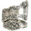 925 Sterling Silver Adjustable Layered Ring Spoon 1