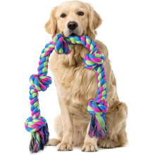 Rope Dog Toy for Large Medium Dogs 94 cm 5-Knot Durable