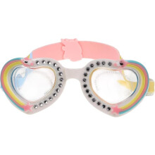 Heart-Shaped Kids' Swimming Goggles with Elastic Strap