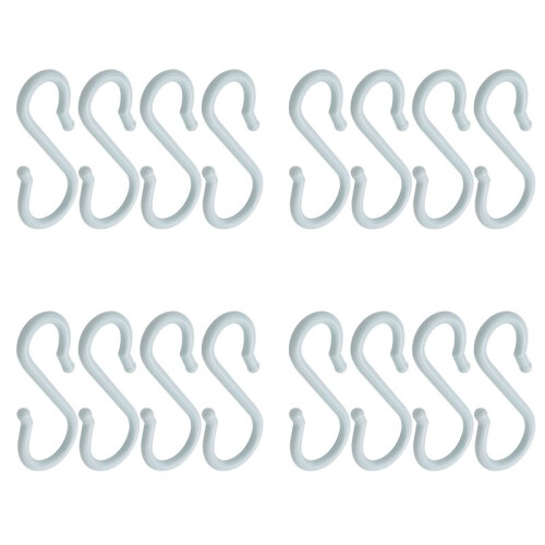 Maya  Plastic Punch Cup Bowl S Shaped Hooks 16 Pcs