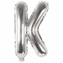 Letter Balloon Silver 80 cm Large K