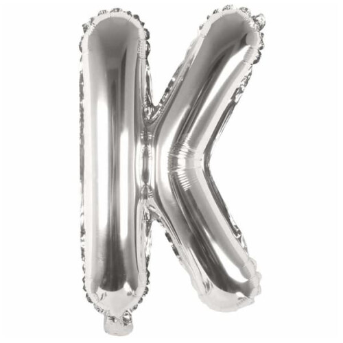 Letter Balloon Silver 80 cm Large K