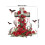 Halloween wall stickers crucifix rose design 1 pack 3