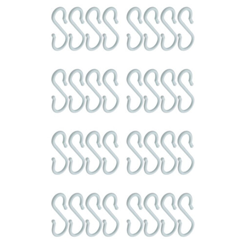 Maya  Plastic Punch Cup Bowl S Shaped Hooks 32 Pcs