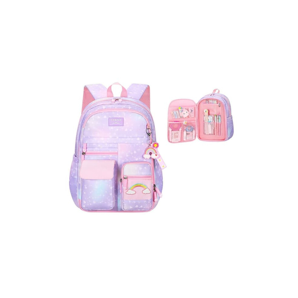 School backpack purple LILA S