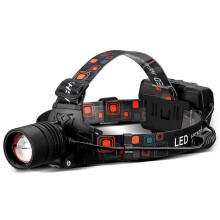 Red Headlamp Rechargeable 1000 Lumen Zoomable