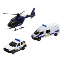 Rescue Vehicle Set Police Bus Car Helicopter