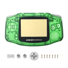 Transparent komplett set för reparationsdelar för GameBoy Advance f (FMY) transparent grön