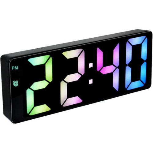 Digital Alarm Clock with Adjustable Brightness for Home