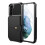 Capa Premium Antichoque Compatível com Samsung S21 Plus, 4 Compartimentos, Cor Sólida, V3 Preta 1