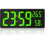 Digital wall clock with LED display, temperature and 1