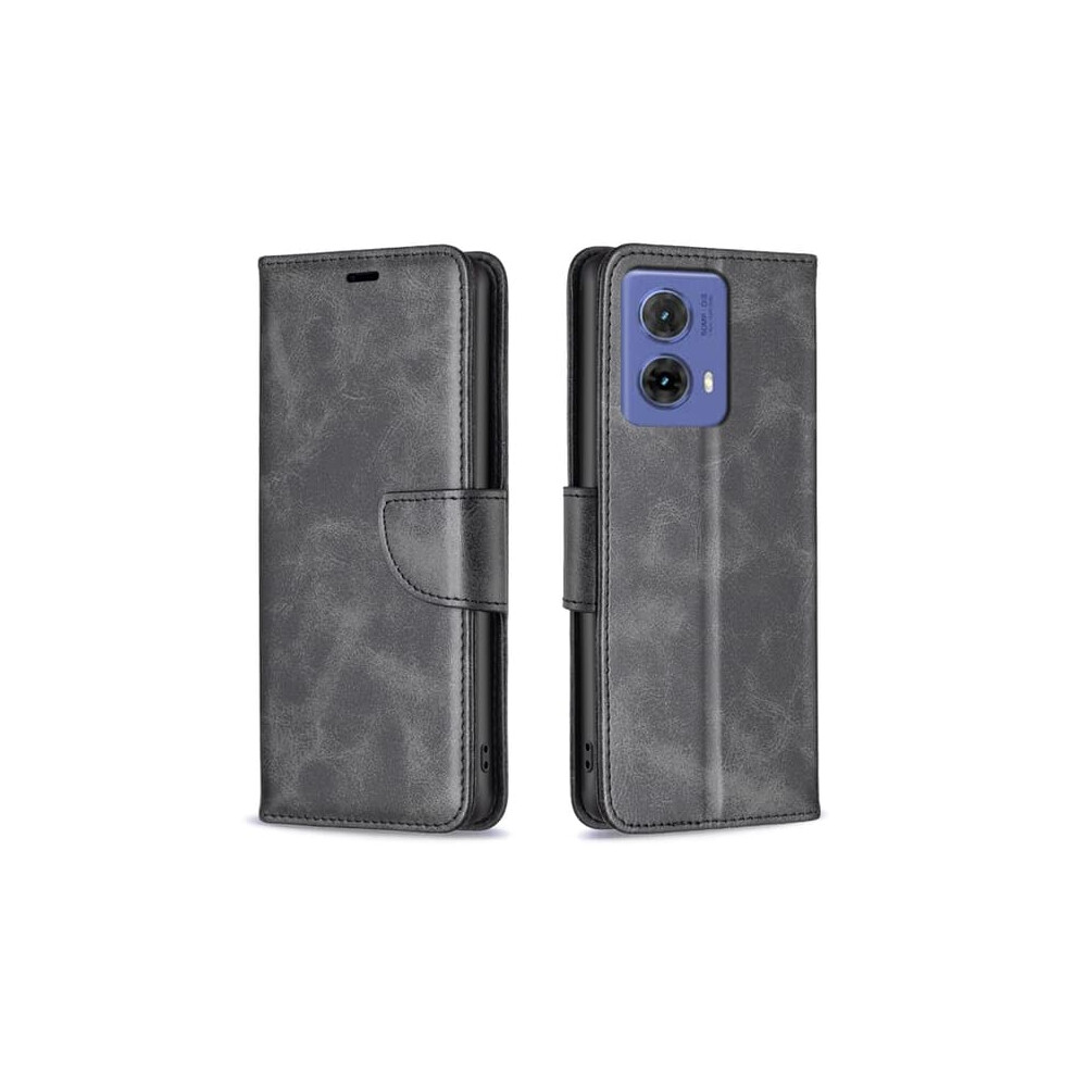 Motorola Moto G85 Flip Case Lambskin Texture Black 900223000941