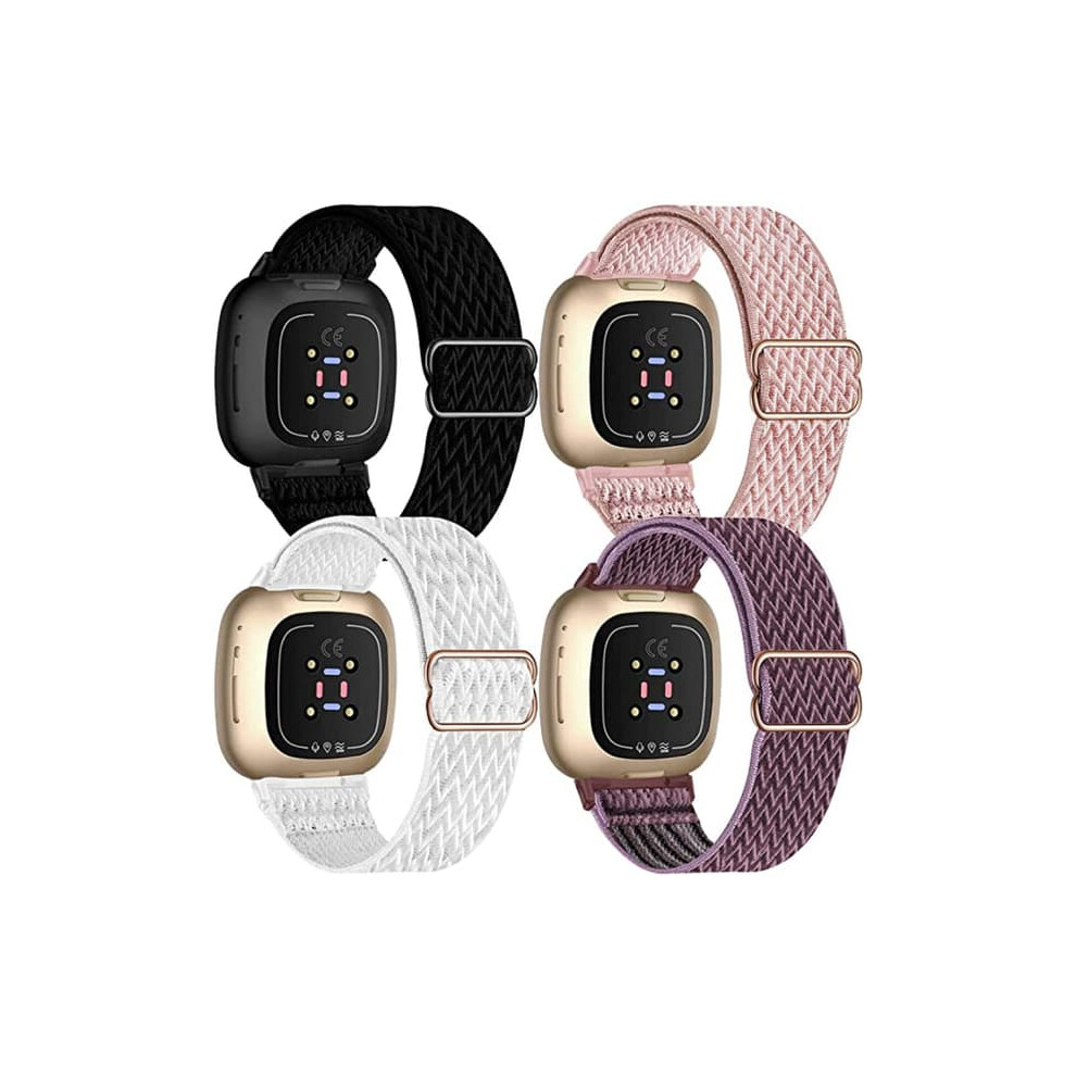 Fitbit Versa 3 Sense Elastic Nylon Band 4-Pack 962125862751