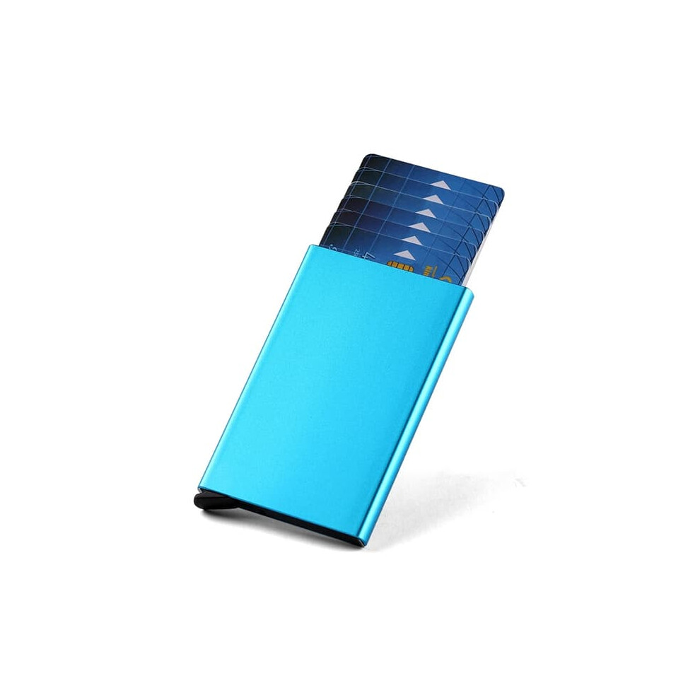 Rfid-Blocking Credit Card Holder Wallet Blue 962125862805