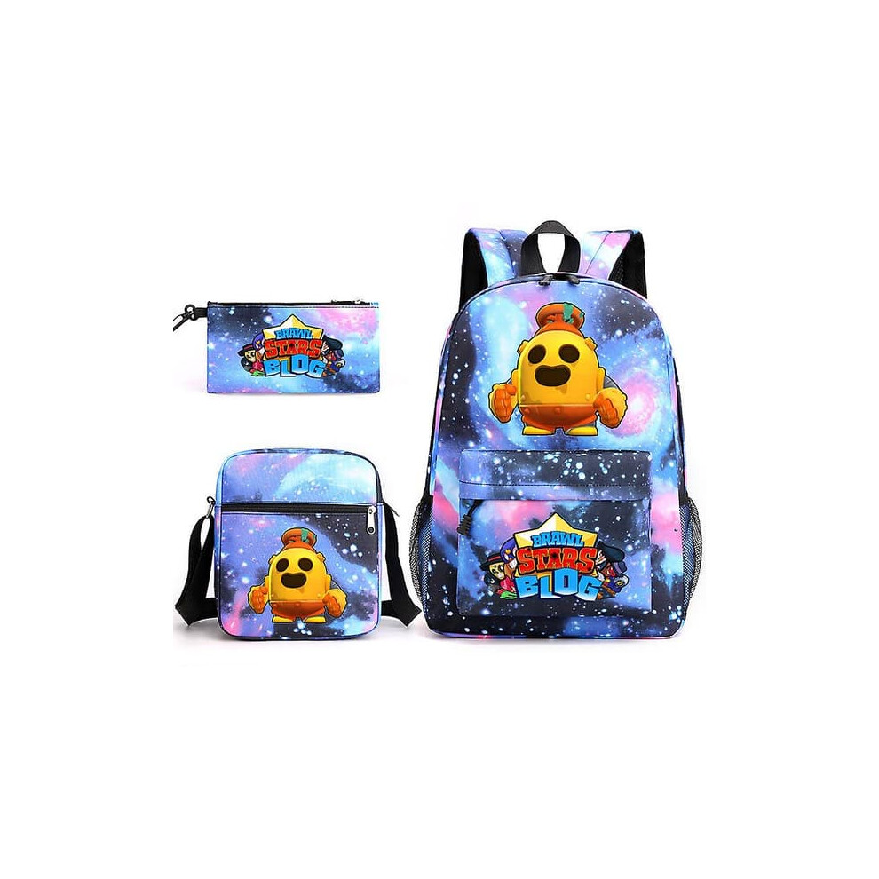 Brawl Stars Wild Fight Backpack Set for Students 3-Piece