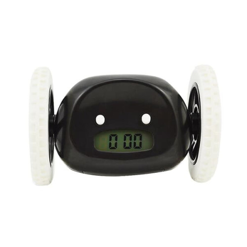 Alarm Clock on Wheels with Bright Backlight