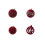 Christmas tree decorations plush wine red balls 4 pcs 2