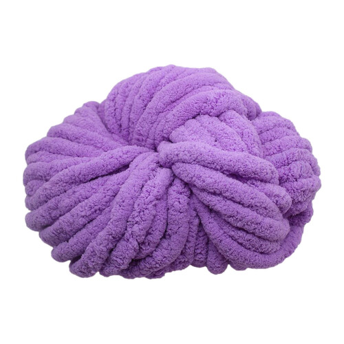 Light Violet Chunky Chenille Yarn Acrylic 7 Jumbo 2