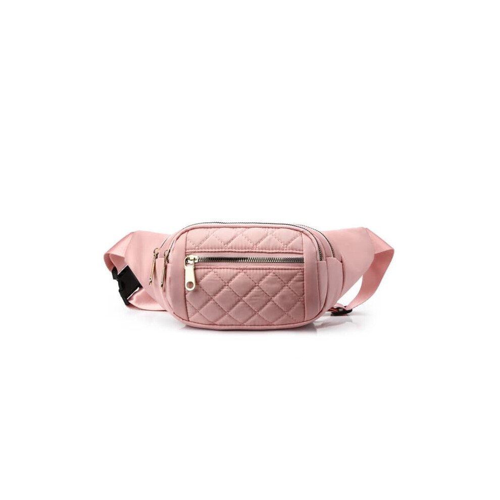 Checkered Waist Bag One Size Pink 900223983787