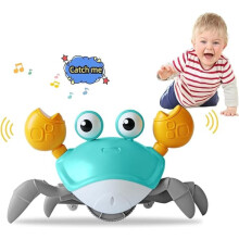Crawling Crab Baby Toy for 3-12 Months, Sensory Tummy Time
