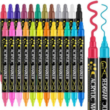 Acrylic Paint Markers Dual Tip 24 Colors