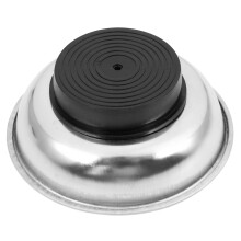 2X Circle Stainless Steel Magnetic Parts Bowl Tool Tray Nuts Bolts Screws Part Tray Magnetic Parts Plate Silver 3 Inches
