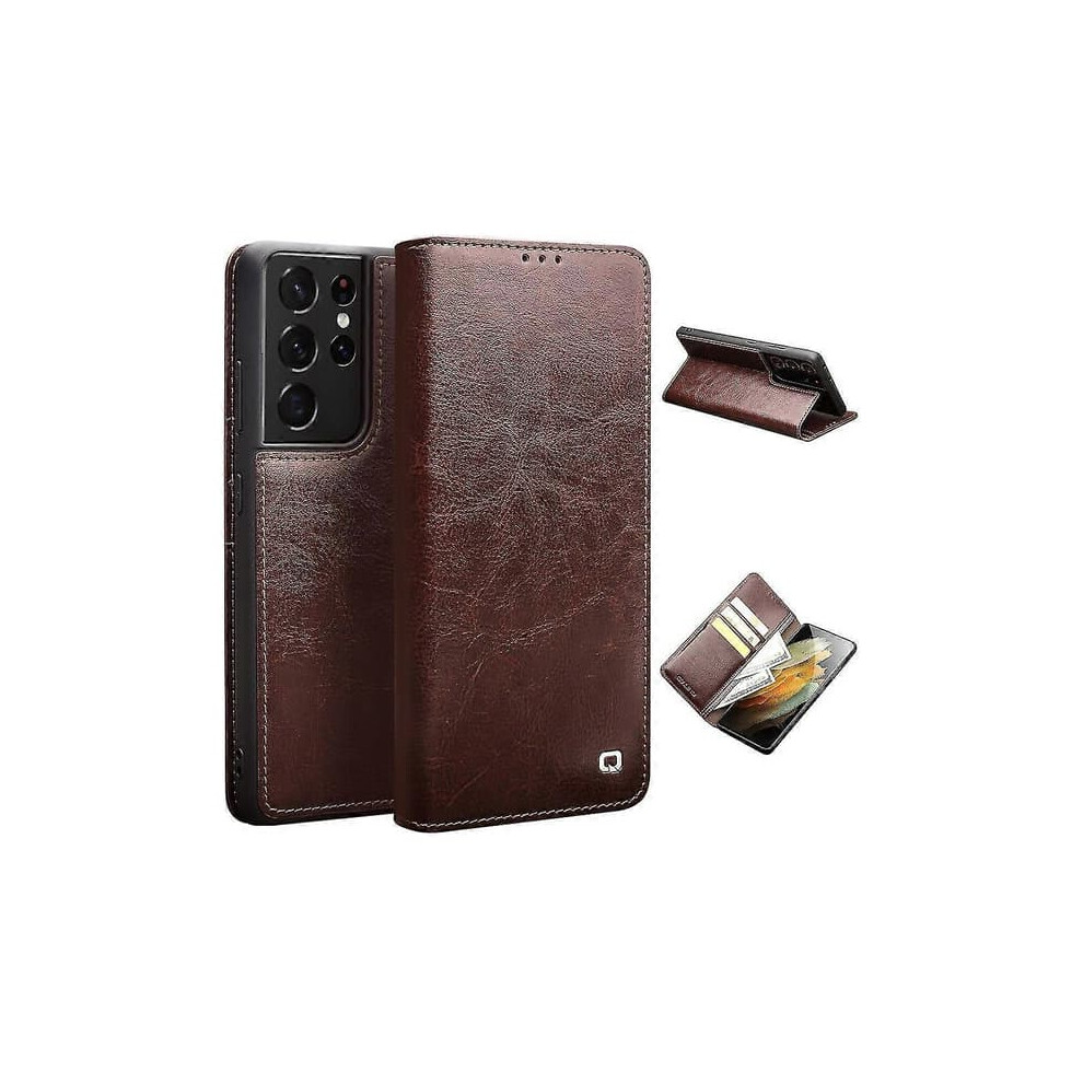 Qialino Genuine Leather Phone Case For Samsung Galaxy S21 962125873597