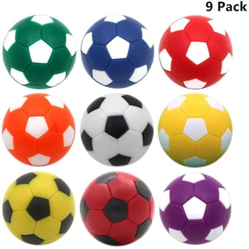 Foosball Table Balls 1.42 inch 9 pcs Multicolor