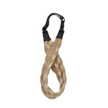 Thick braided elastic hair band for women ash and blond