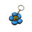 Flower keychain colorful blue cute design 1