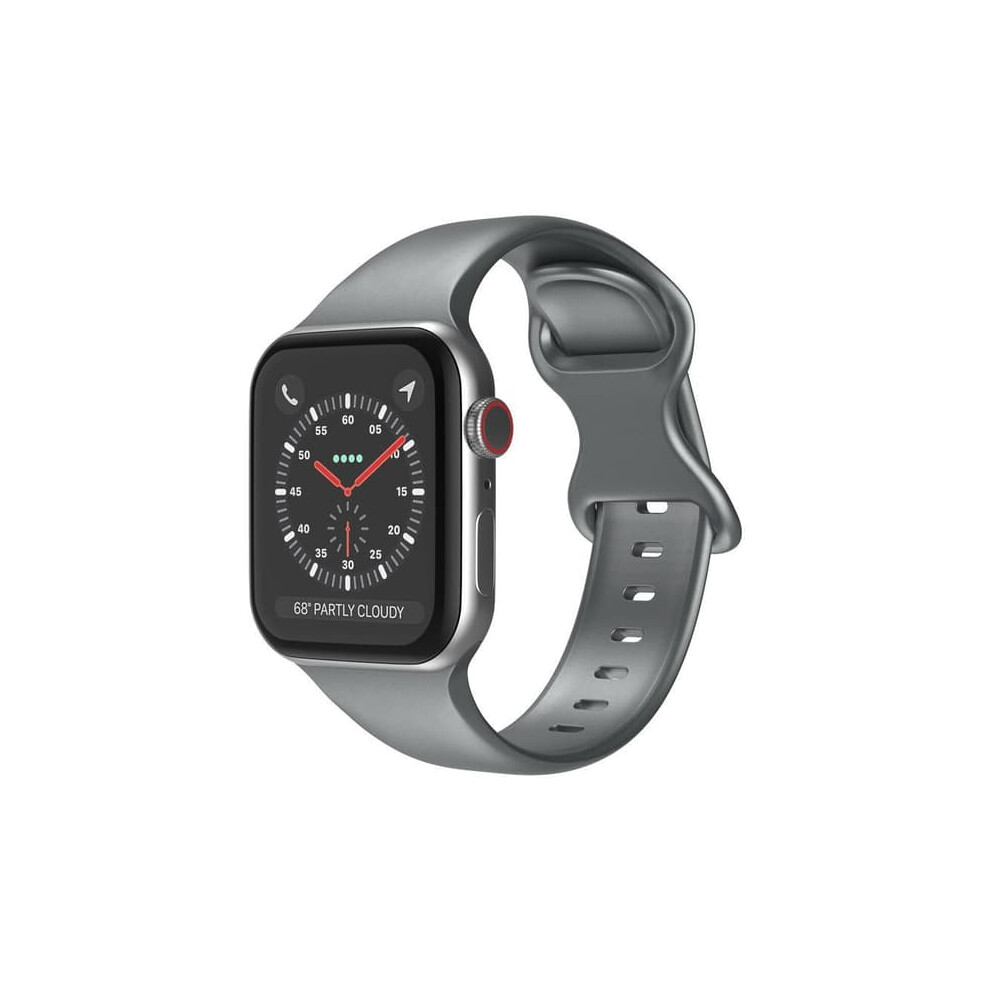 Apple Watch Compatible Silicone Bracelet 42/44/45 Mm Gray 900223978592