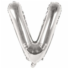 Letter Balloon Silver 80 cm Large V