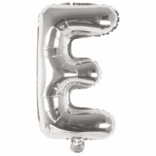 Letter Balloon Silver 80 cm Large E