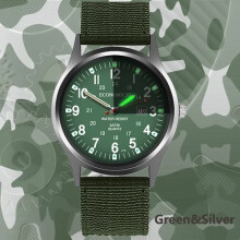 Men's Luminous Quartz Watch Military Style Nylon Strap