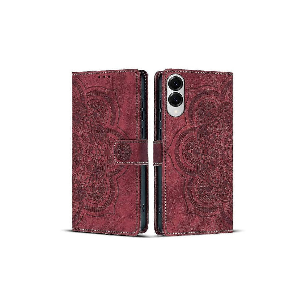 Frosted Leather Case For Samsung Galaxy S25 Edge 5G Red 962125876925