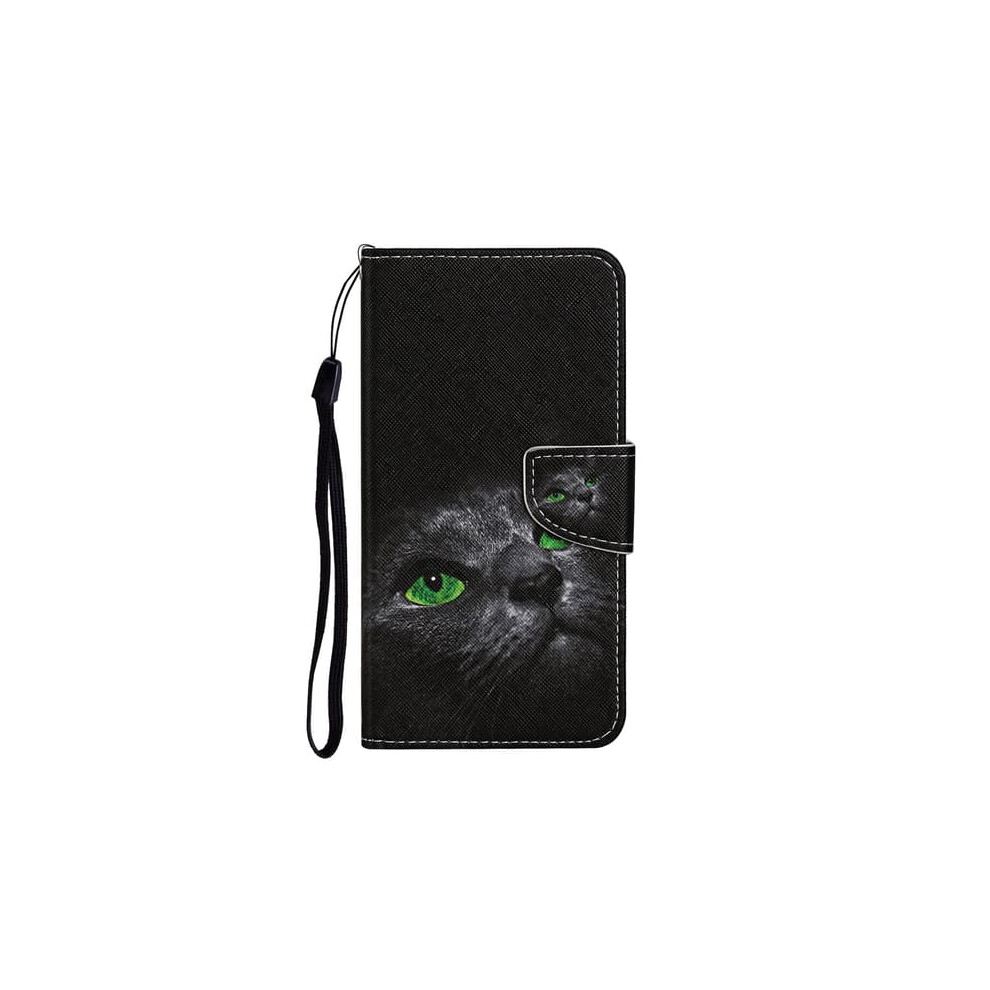 Iphone 13 Mini Case Cat Cartoon Flip Wallet With Card Black 962125864618
