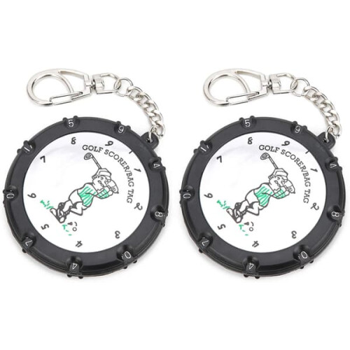 Golf Score Counter Set 2 Pieces Adjustable 18-Hole Plastic