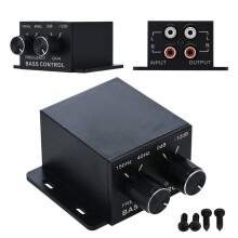 4X Billjudsregulator Förstärkare Bas Subwoofer Stereo Equalizer Controller 4 RCA
