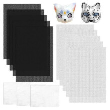 Fursuit Eyes Mesh Waterproof PVC Sheets 10 pcs White