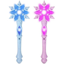 Frozen Snowflake Wand with Sound Light Effect 2 pcs